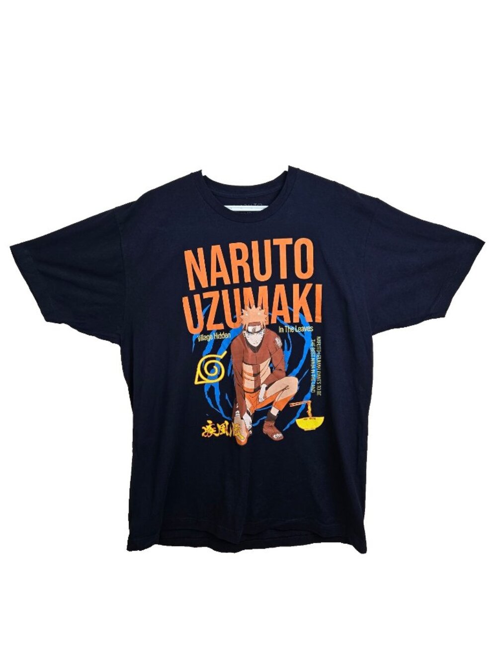 Naruto Uzumaki T-Shirt XXL Dark Navy Blue Viz Media 100% Cotton Anime New
